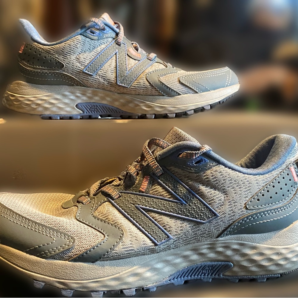 NEW BALANCE- Women’s Blue and Gray W/ Peachy Pink Accents